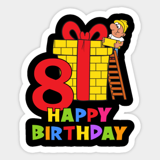 8th Birthday Party 8 Year Old Eight Years Sticker